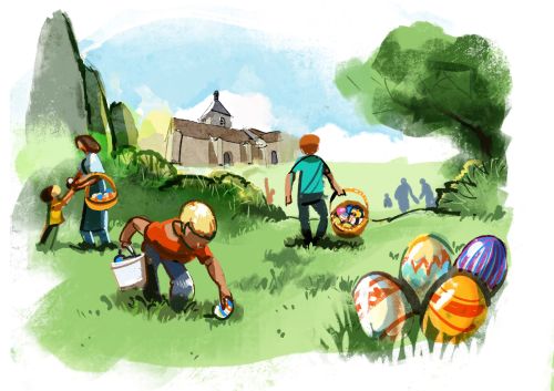Saint-Vinnemer : chasse aux œufs - Commune de Tanlay